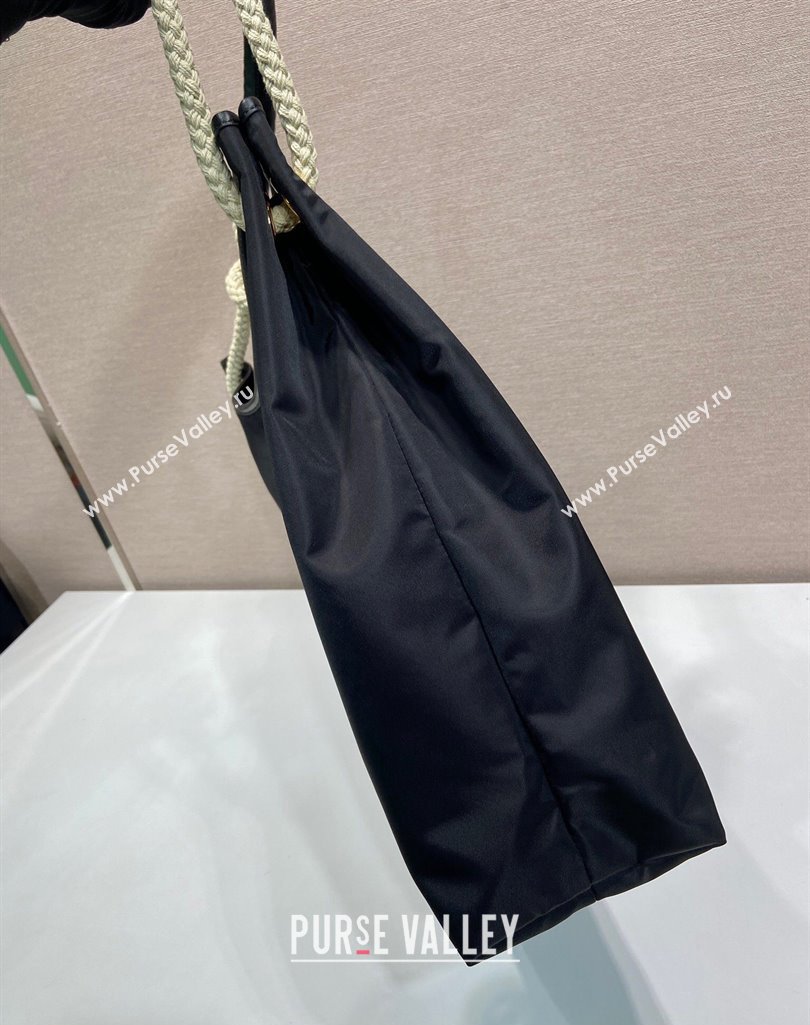 Prada Mariner large Re-Nylon shoulder bag 1BC244 Black 2025 (YZ-250407031)