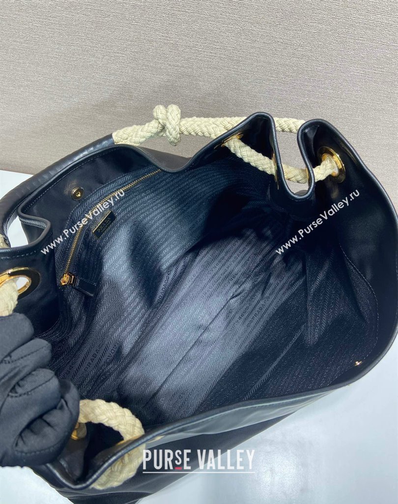Prada Mariner large Re-Nylon shoulder bag 1BC244 Black 2025 (YZ-250407031)