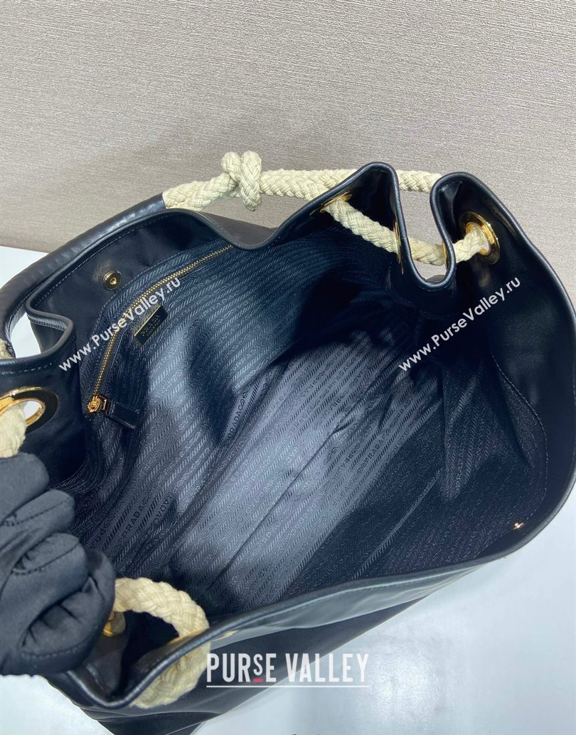 Prada Mariner large Re-Nylon shoulder bag 1BC244 Black 2025 (YZ-250521094)