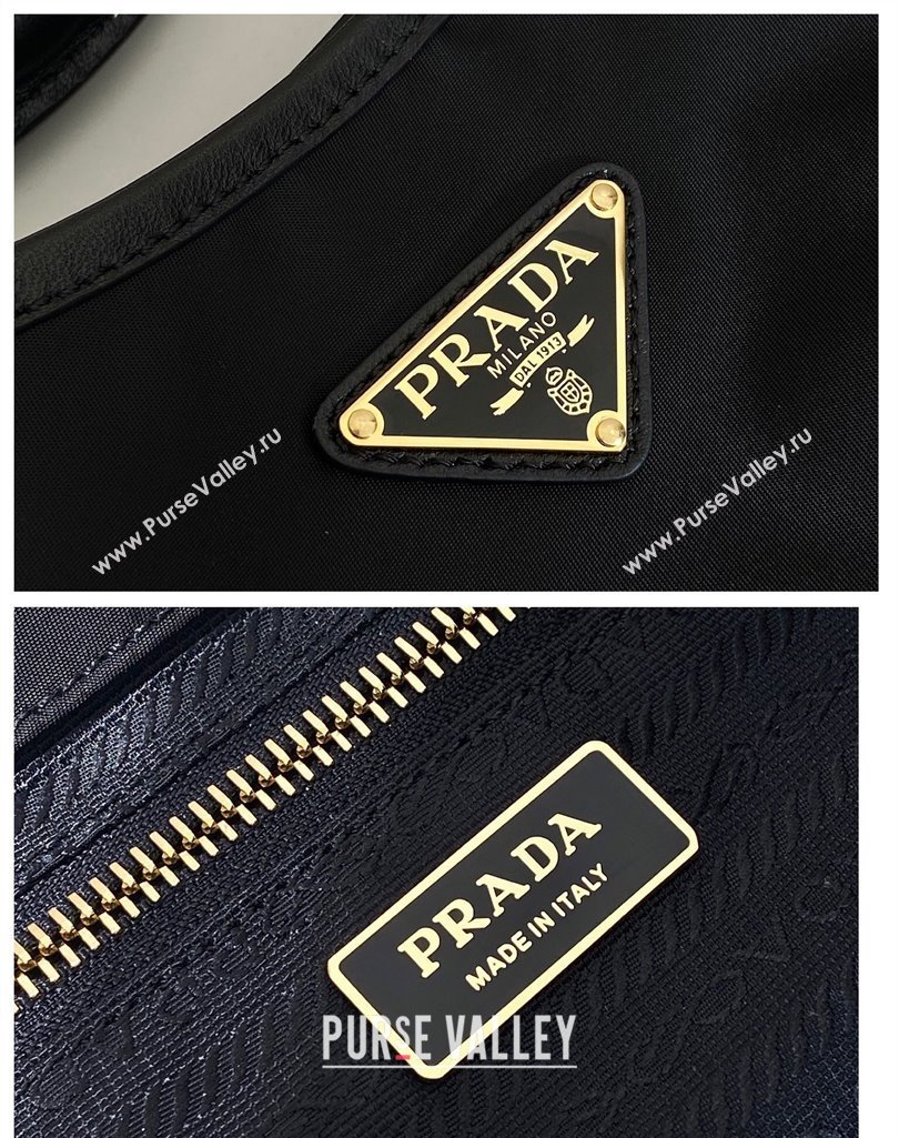 Prada Mariner large Re-Nylon shoulder bag 1BC244 Black 2025 (YZ-250407031)