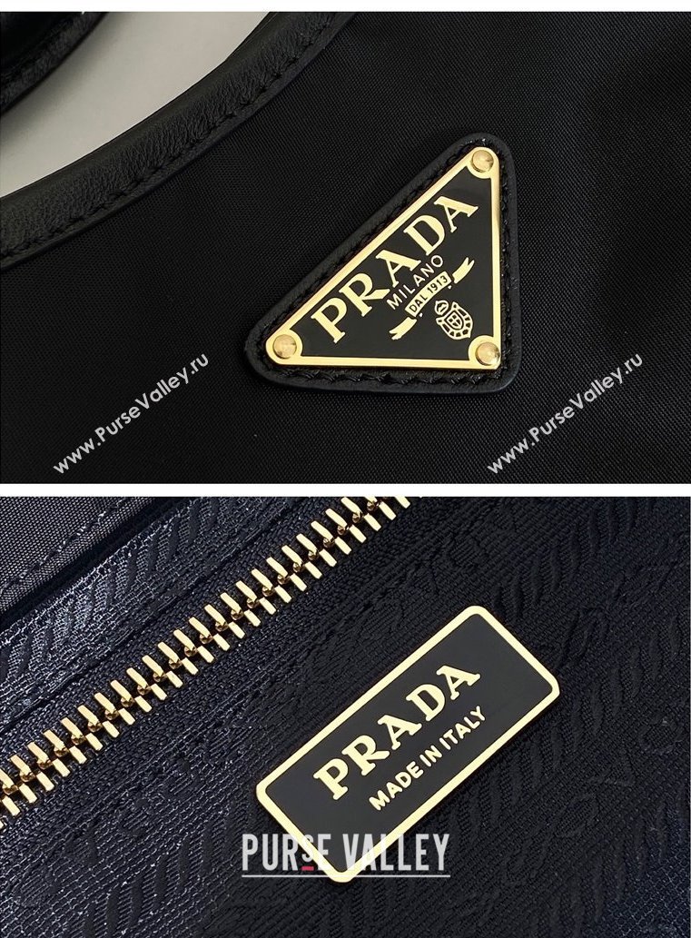 Prada Mariner large Re-Nylon shoulder bag 1BC244 Black 2025 (YZ-250521094)