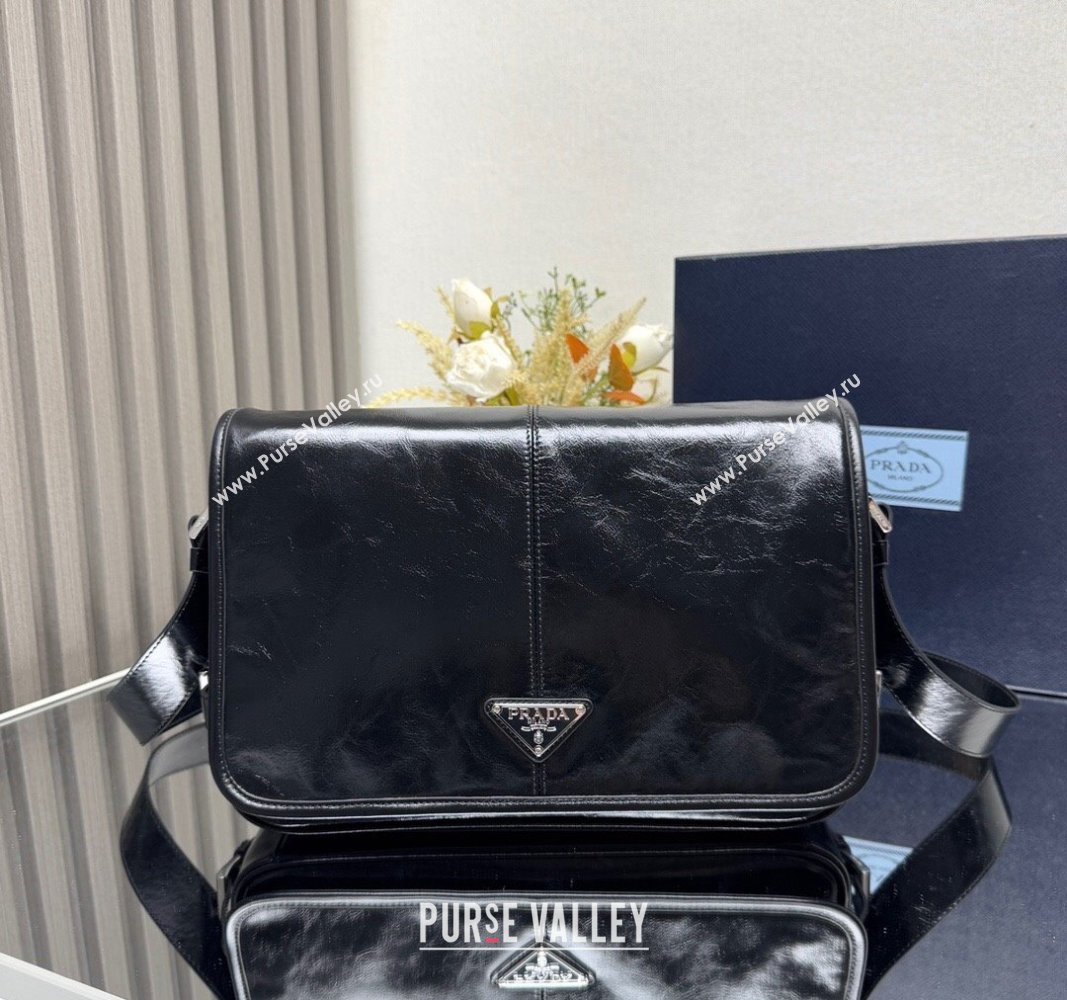 Prada Mens Leather shoulder bag 2VD073 Black 2025 (YZ-250407043)
