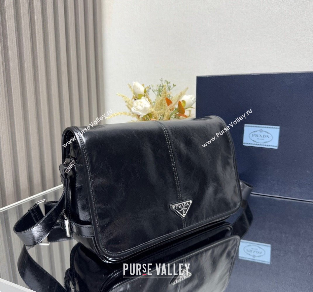Prada Mens Leather shoulder bag 2VD073 Black 2025 (YZ-250407043)