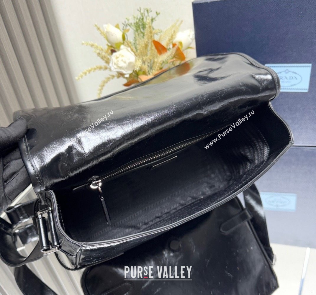 Prada Mens Leather shoulder bag 2VD073 Black 2025 (YZ-250407043)