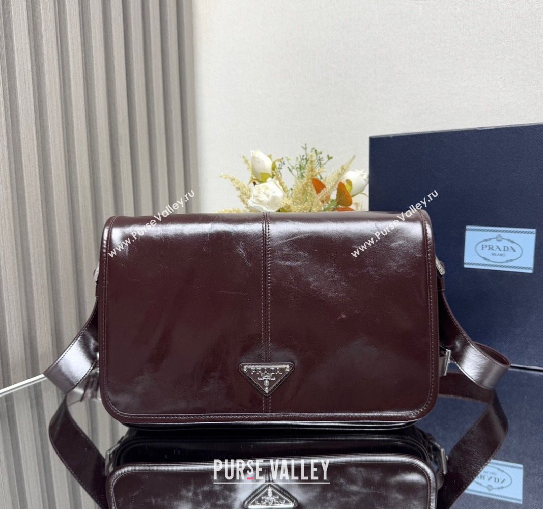Prada Mens Leather shoulder bag 2VD073 Dark Brown 2025 (YZ-250407044)