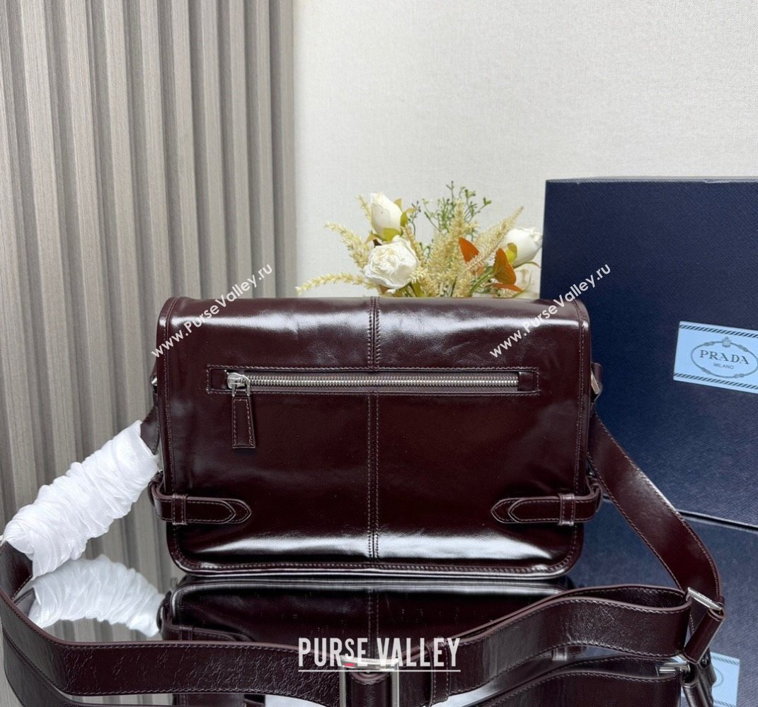 Prada Mens Leather shoulder bag 2VD073 Dark Brown 2025 (YZ-250407044)