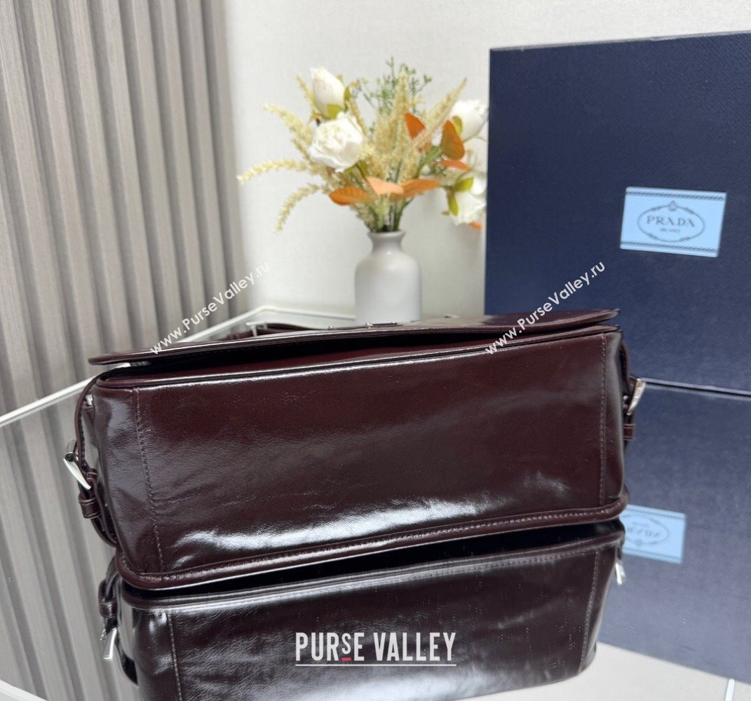 Prada Mens Leather shoulder bag 2VD073 Dark Brown 2025 (YZ-250407044)