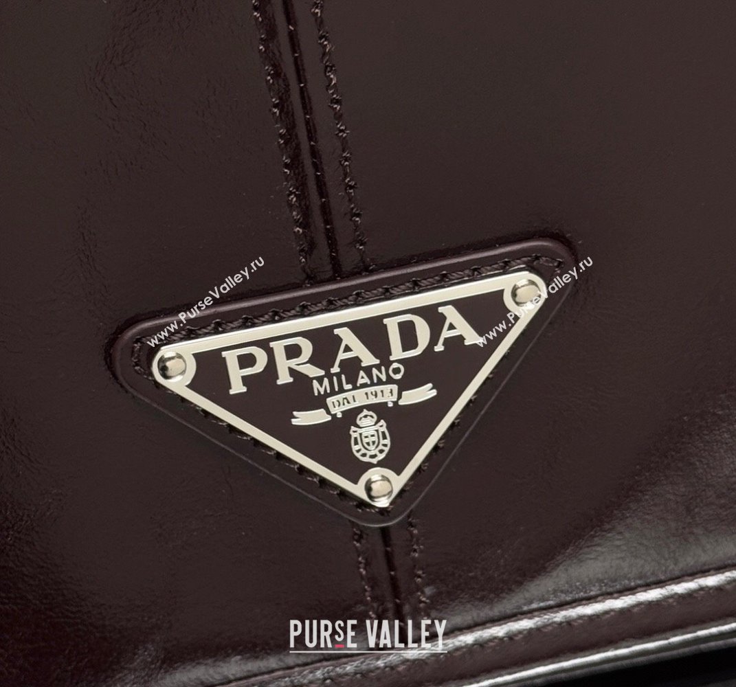 Prada Mens Leather shoulder bag 2VD073 Dark Brown 2025 (YZ-250407044)