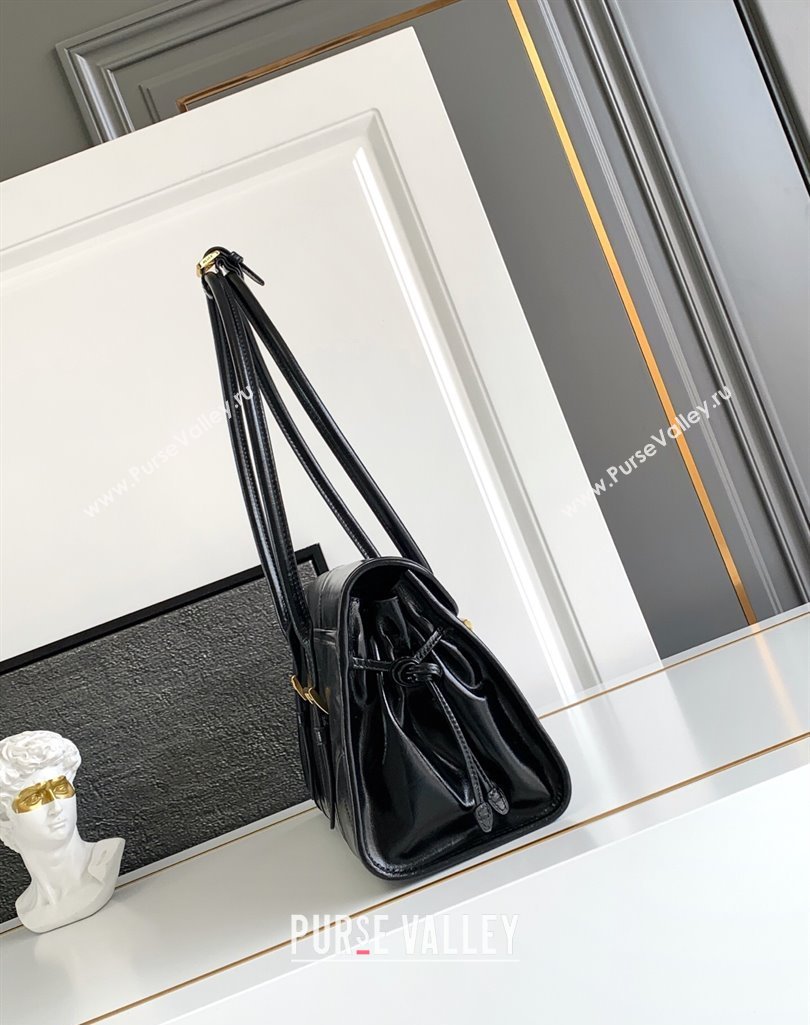 Prada Leather Soft Lux Handbag 1BD376 Black 2025 (YZ-250407046)