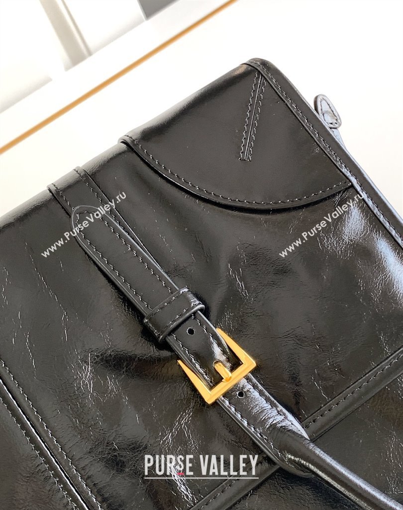 Prada Leather Soft Lux Handbag 1BD376 Black 2025 (YZ-250407046)