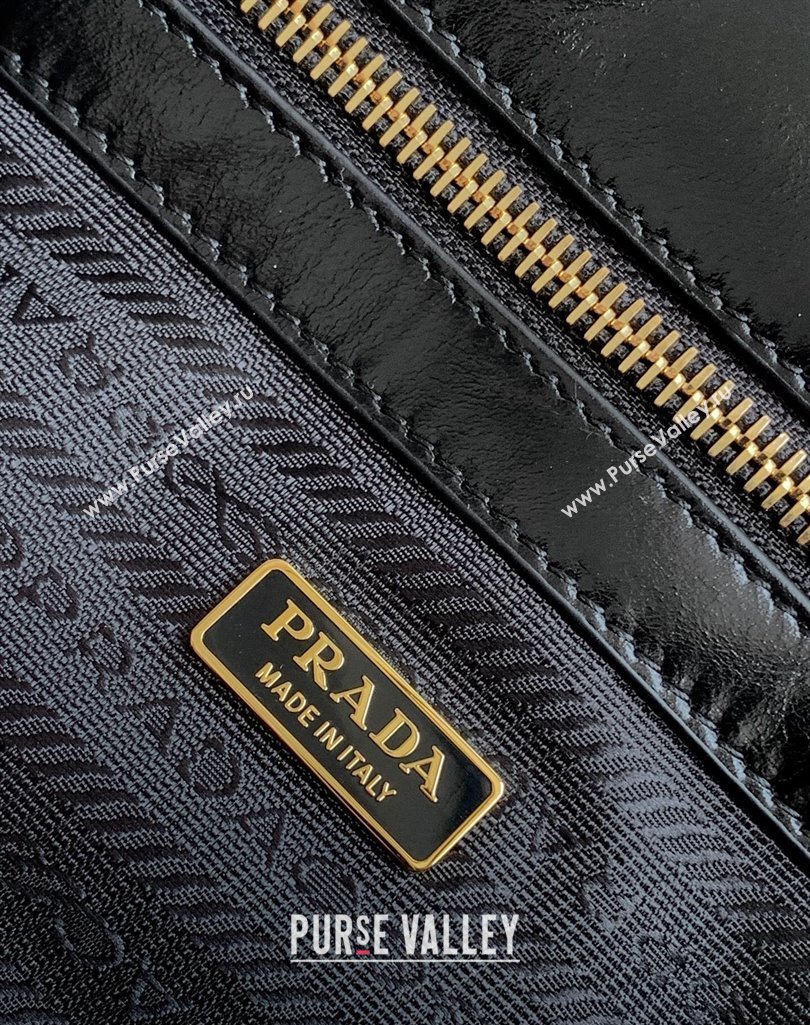 Prada Leather Soft Lux Handbag 1BD376 Black 2025 (YZ-250407046)