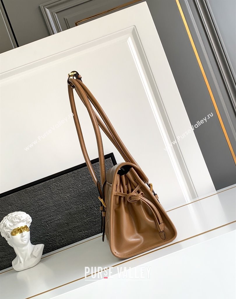 Prada Leather Soft Lux Handbag 1BD376 Brown 2025 (YZ-250407047)