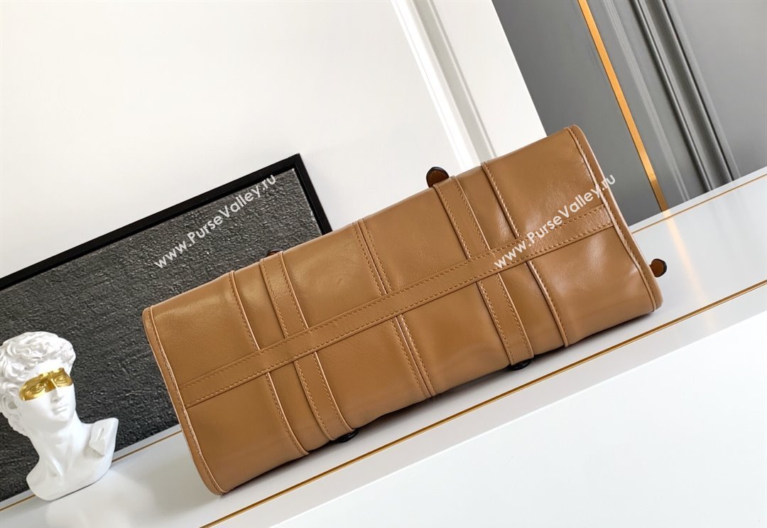 Prada Leather Soft Lux Handbag 1BD376 Brown 2025 (YZ-250407047)