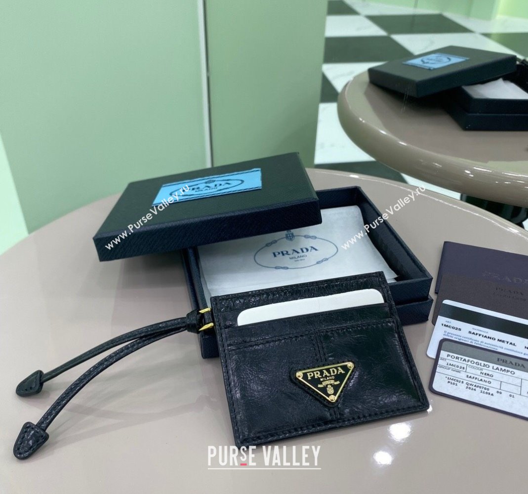 Prada Leather card holder Wallet Black 1MC025 2025 (YZ-250407071)