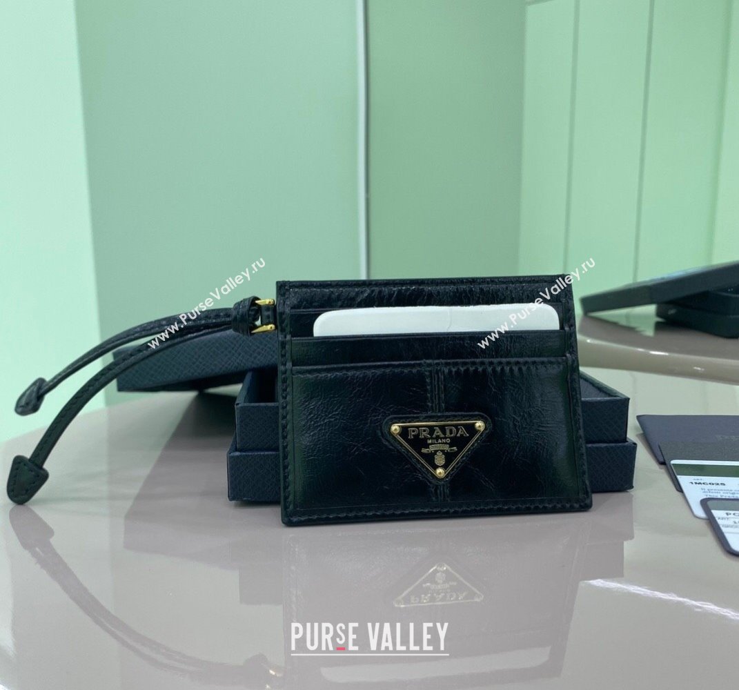 Prada Leather card holder Wallet Black 1MC025 2025 (YZ-250407071)