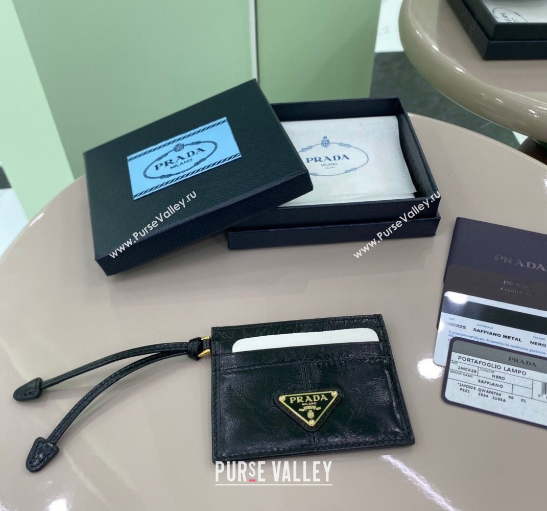 Prada Leather card holder Wallet Black 1MC025 2025 (YZ-250407071)