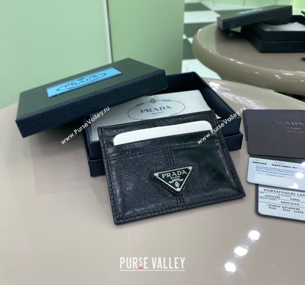 Prada Leather card holder Wallet Black 2MC025 2025 (YZ-250407072)
