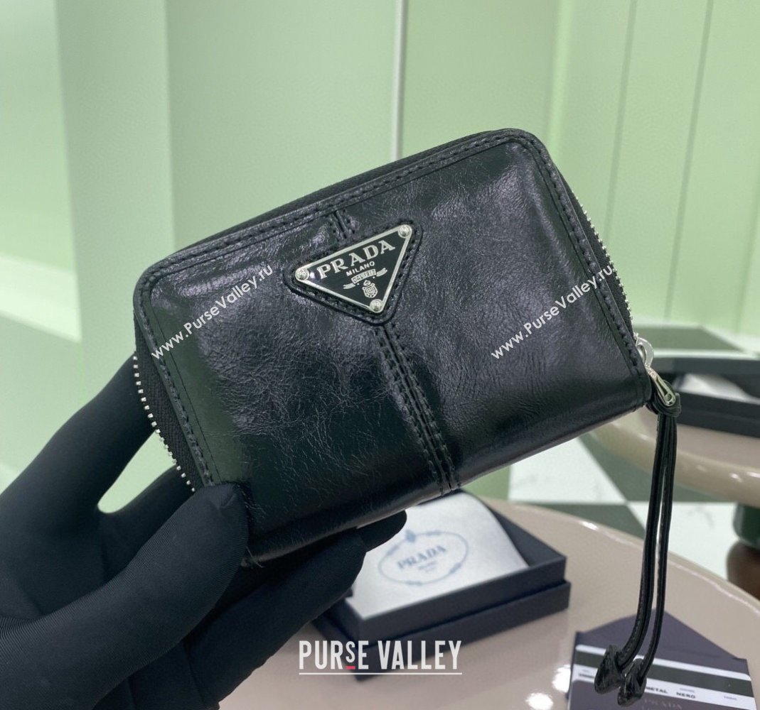 Prada Leather coin purse Wallet Black 2MM003 2025 (YZ-250407073)