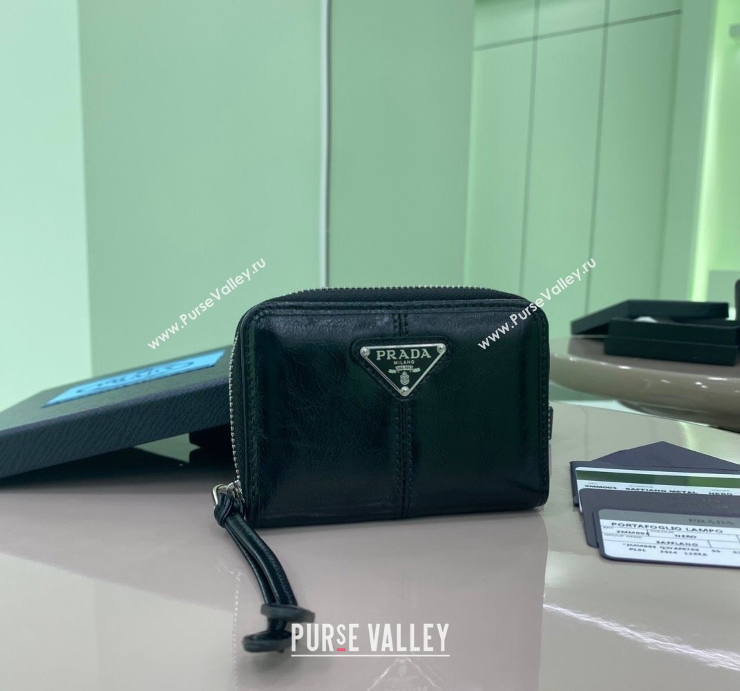 Prada Leather coin purse Wallet Black 2MM003 2025 (YZ-250407073)