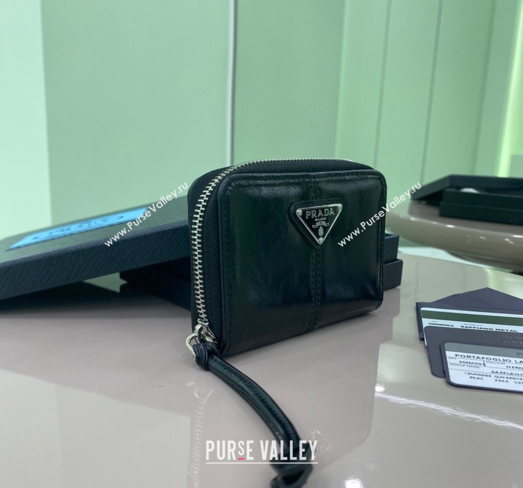 Prada Leather coin purse Wallet Black 2MM003 2025 (YZ-250407073)