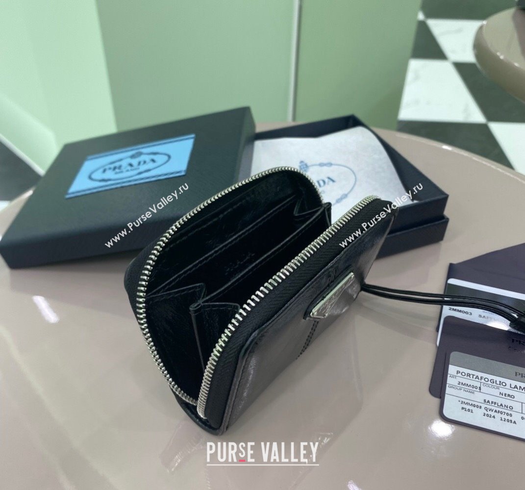 Prada Leather coin purse Wallet Black 2MM003 2025 (YZ-250407073)