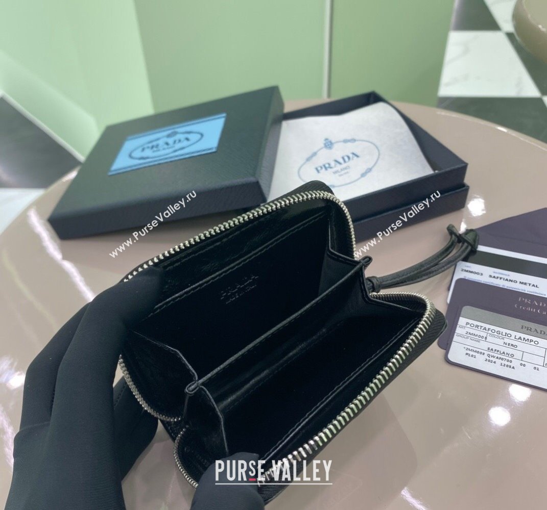 Prada Leather coin purse Wallet Black 2MM003 2025 (YZ-250407073)