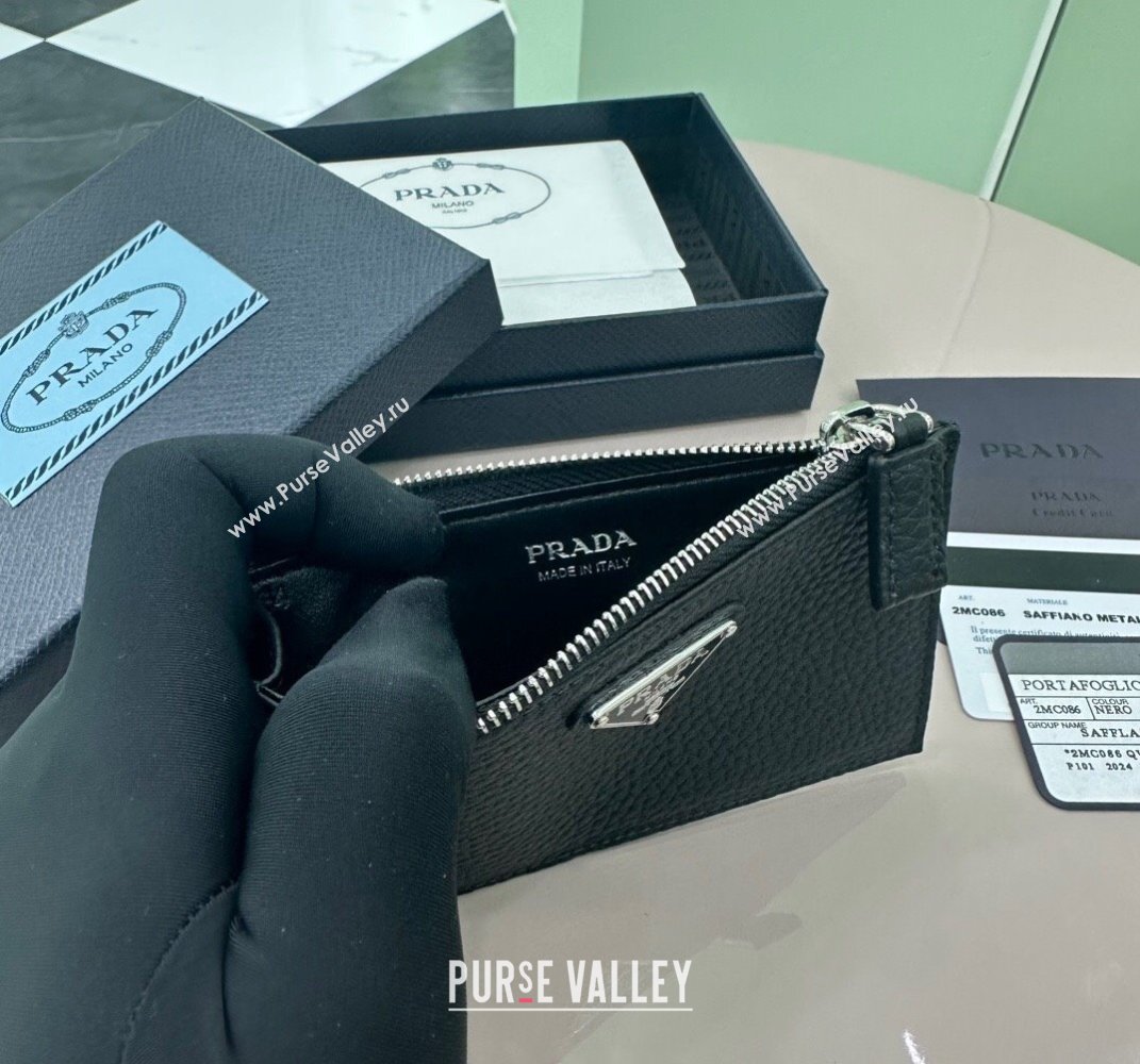 Prada Leather card holder Wallet Black 1MC086 2025 (YZ-250407078)