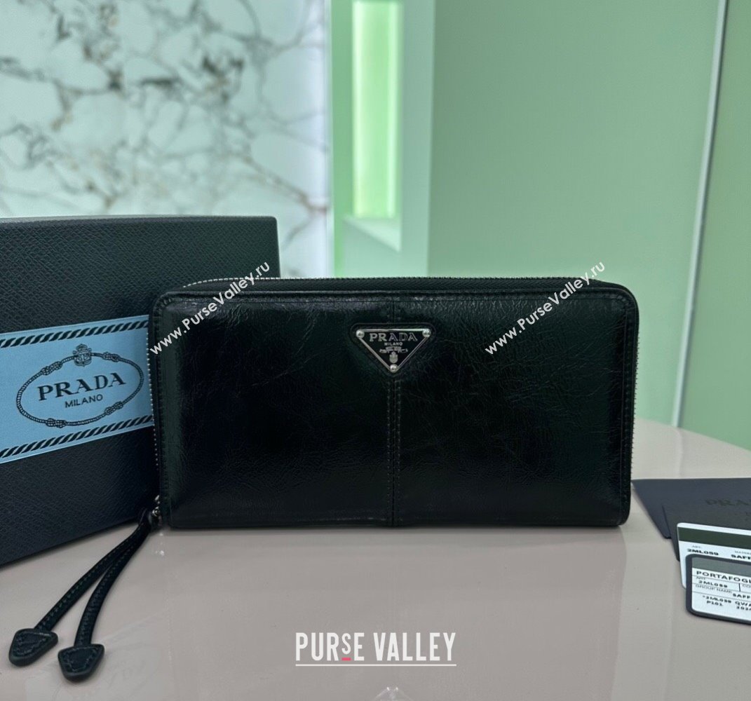 Prada Leather Wallet Black 2ML059 2025 (YZ-250407076)