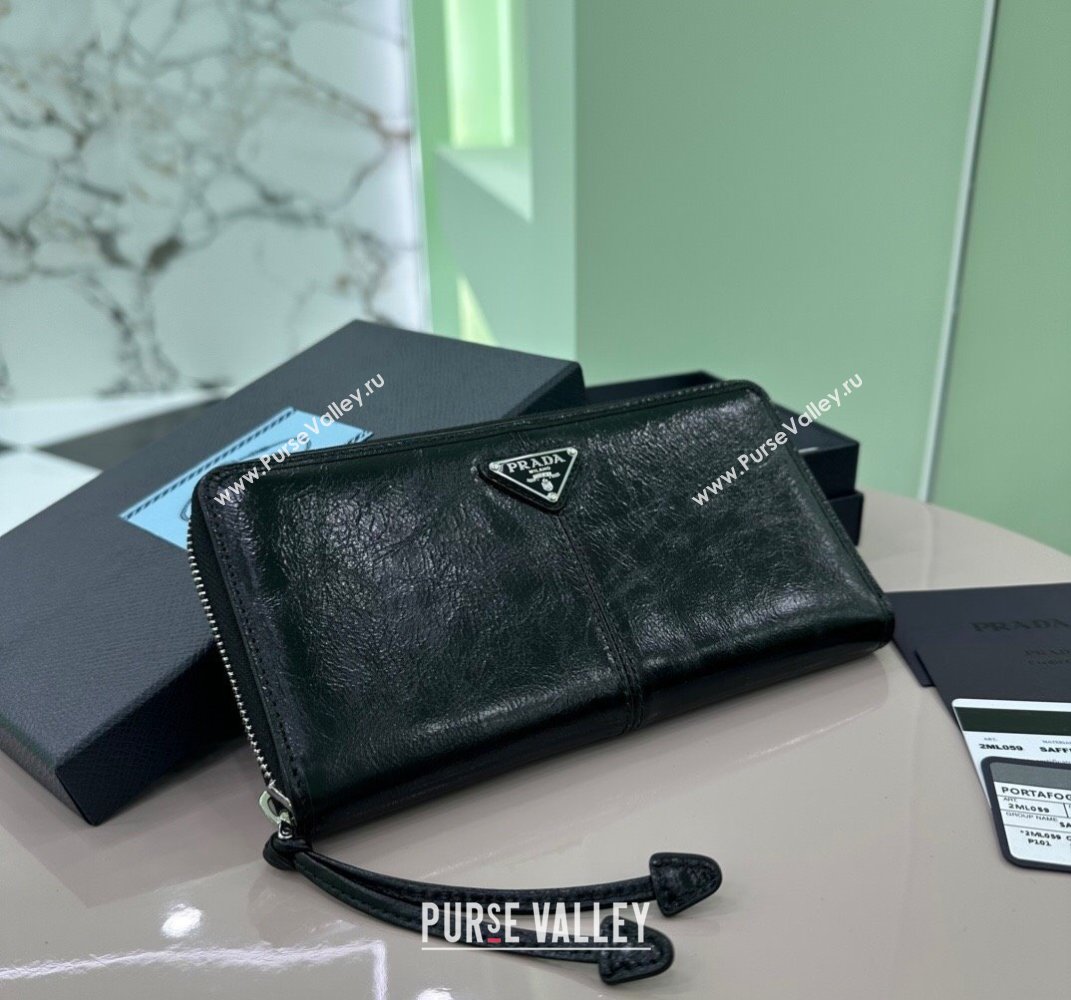 Prada Leather Wallet Black 2ML059 2025 (YZ-250407076)