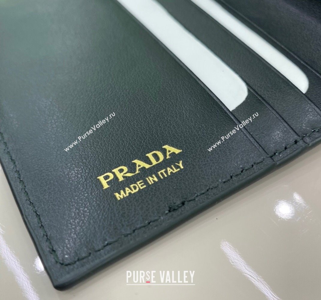 Prada Small Saffiano and smooth leather wallet Black 1MV204 2025 (YZ-250407083)