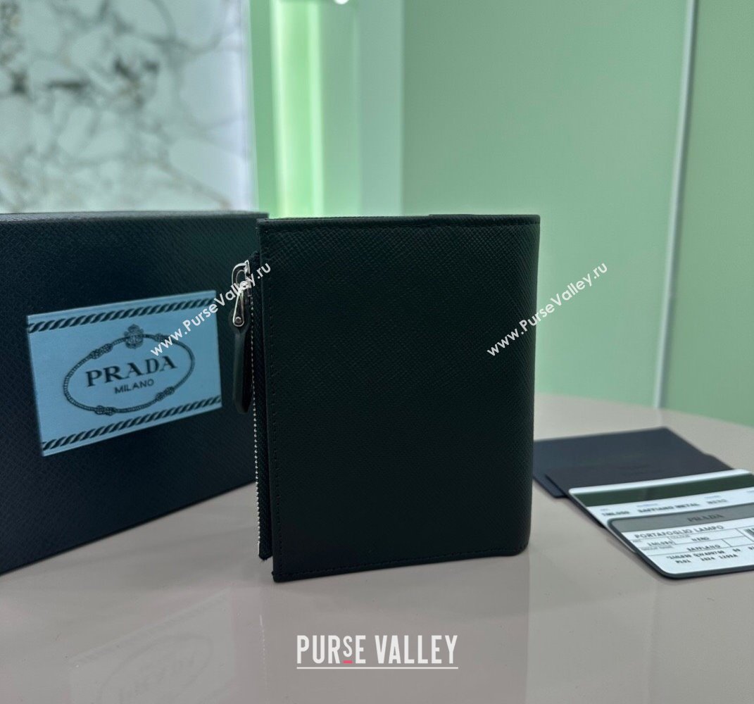 Prada Small Saffiano leather wallet Black 1ML050 2025 (YZ-250407084)