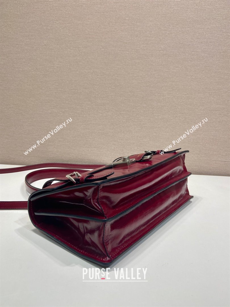 Prada Medium leather handbag 1BN026 Red 2025 (YZ-250407013)