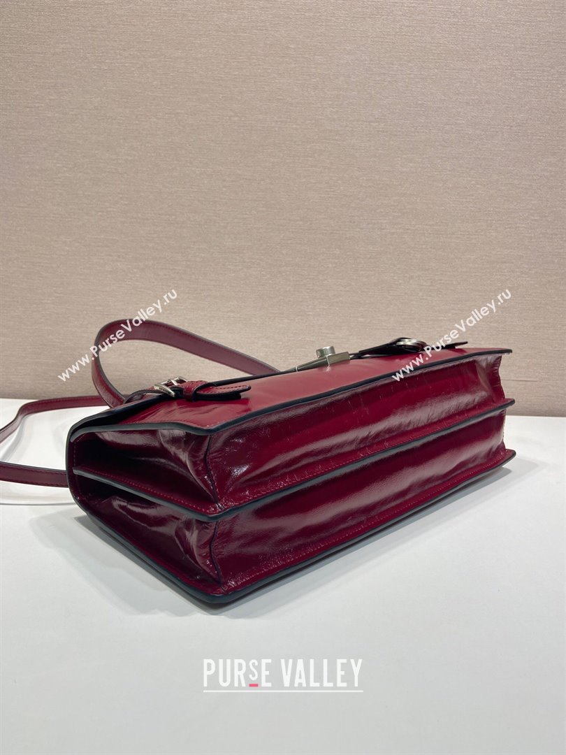 Prada Large leather handbag 1BN024 Red 2025 (YZ-250407018)