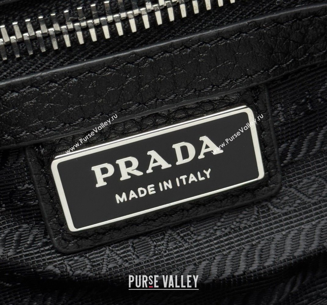 Prada Mens Leather shoulder bag with charm Black 2025 2VH184 (YZ-250407048)