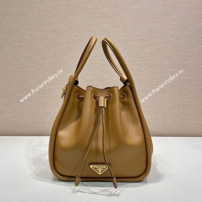 Prada Leather Bucket bag Brown 2025 1BE087 (YZ-250407057)