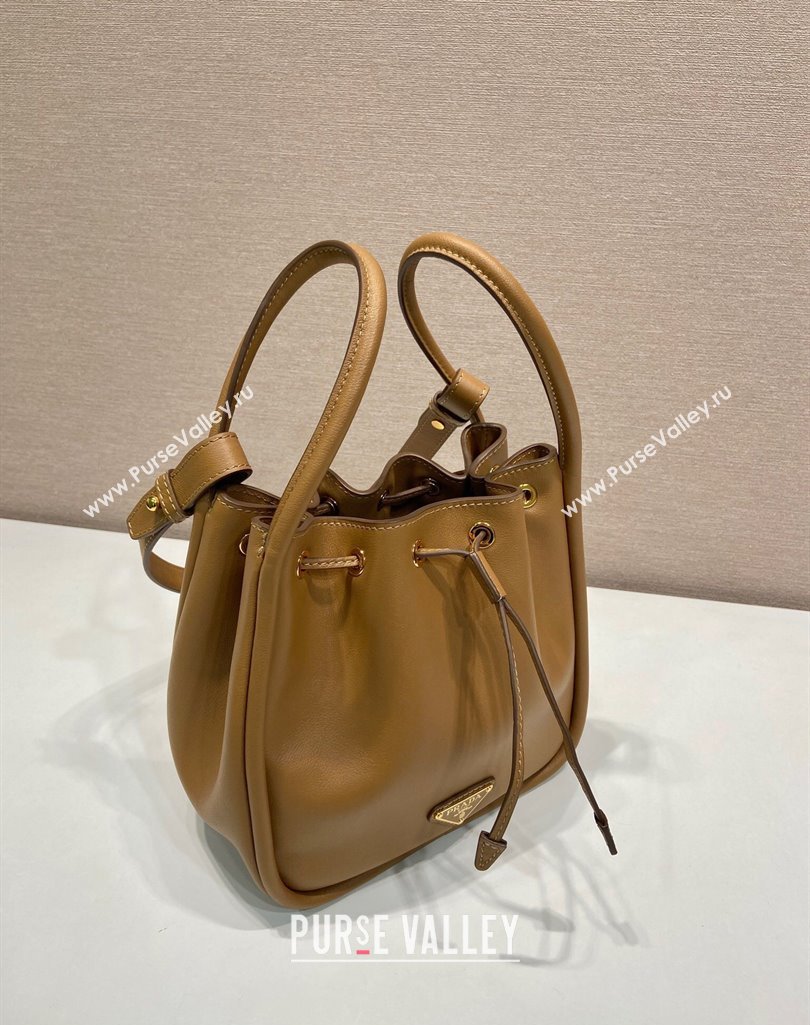 Prada Leather Bucket bag Brown 2025 1BE087 (YZ-250407057)