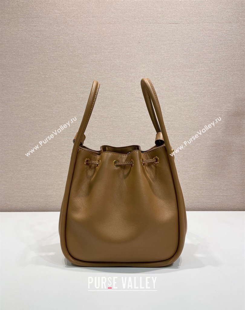 Prada Leather Bucket bag Brown 2025 1BE087 (YZ-250407057)
