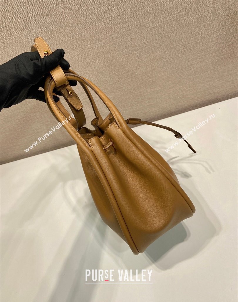 Prada Leather Bucket bag Brown 2025 1BE087 (YZ-250407057)