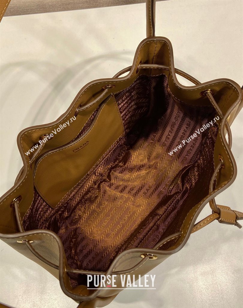 Prada Leather Bucket bag Brown 2025 1BE087 (YZ-250407057)
