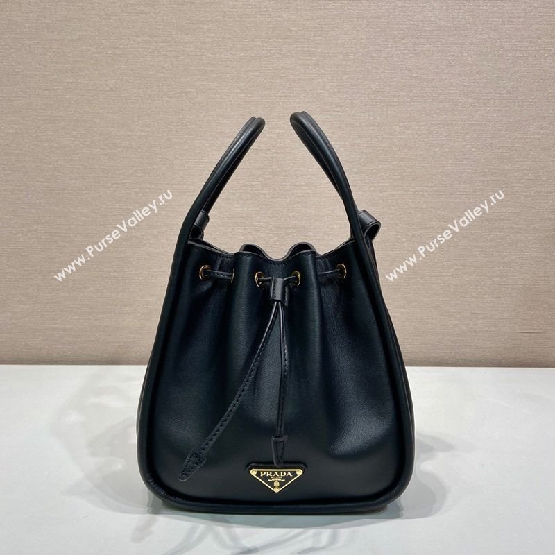 Prada Leather Bucket bag Black 2025 1BE087 (YZ-250407058)