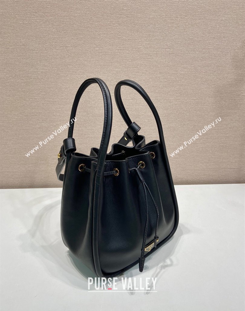 Prada Leather Bucket bag Black 2025 1BE087 (YZ-250407058)