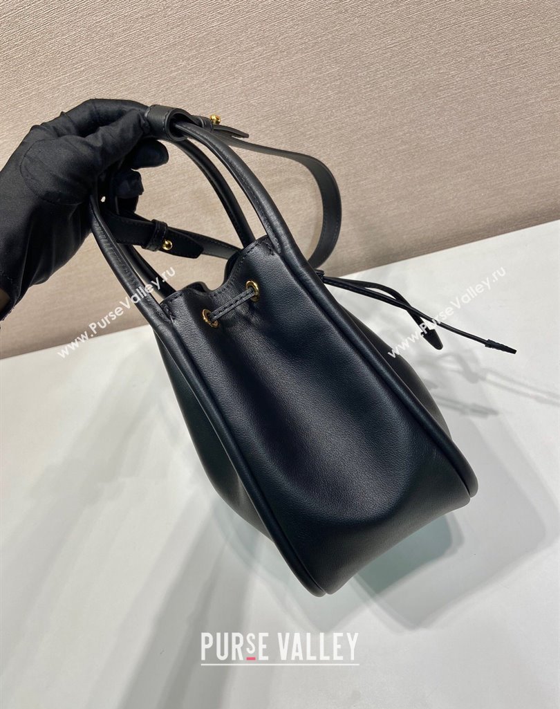 Prada Leather Bucket bag Black 2025 1BE087 (YZ-250407058)