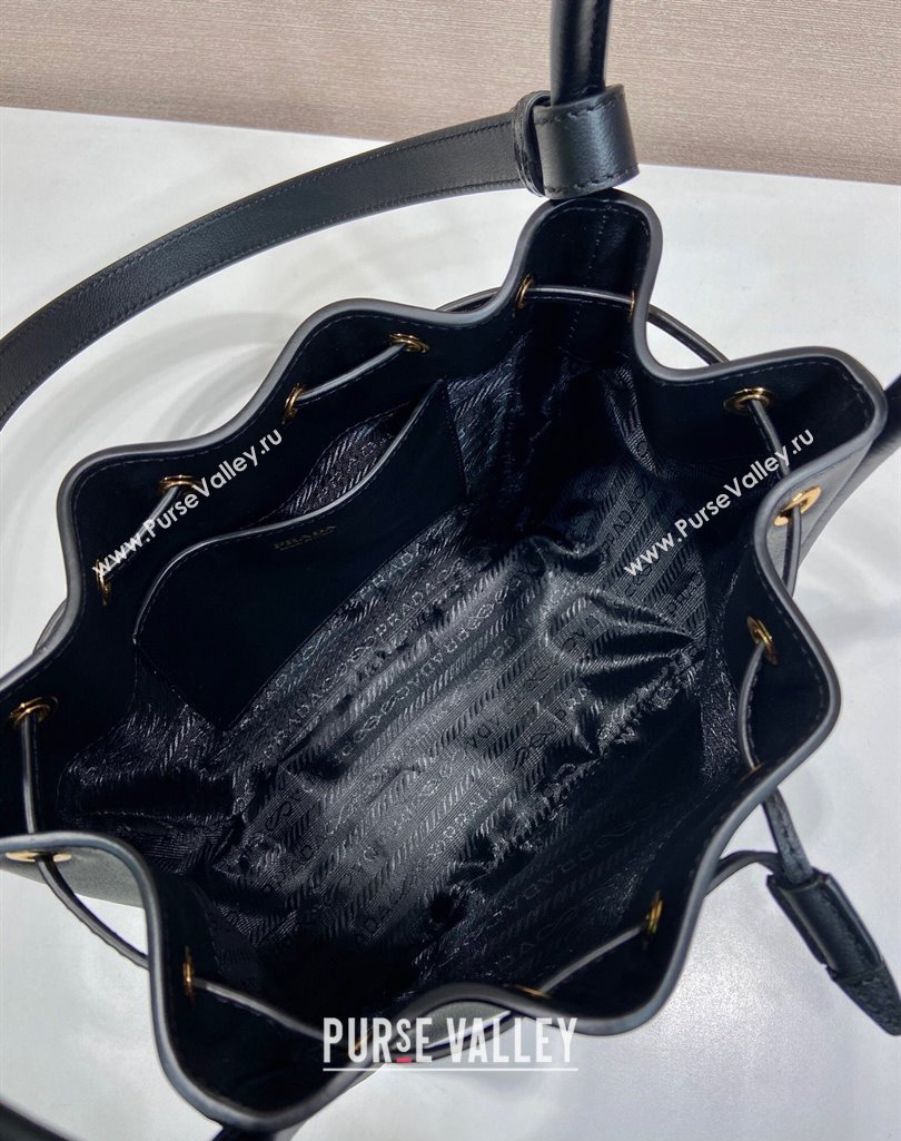 Prada Leather Bucket bag Black 2025 1BE087 (YZ-250407058)