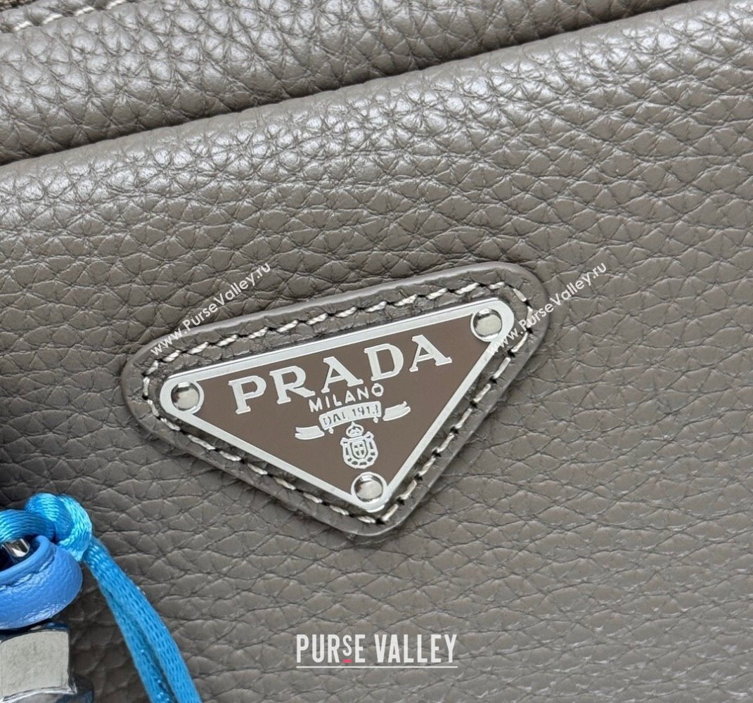 Prada Mens Leather shoulder bag with charm Bamboo Grey 2025 2VH184 (YZ-250407049)