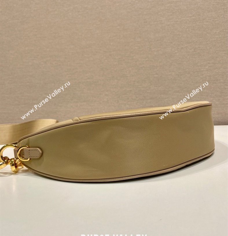 Prada Demi-lune Re-Nylon shoulder bag 1BH222 Beige 2025 (YZ-250407060)
