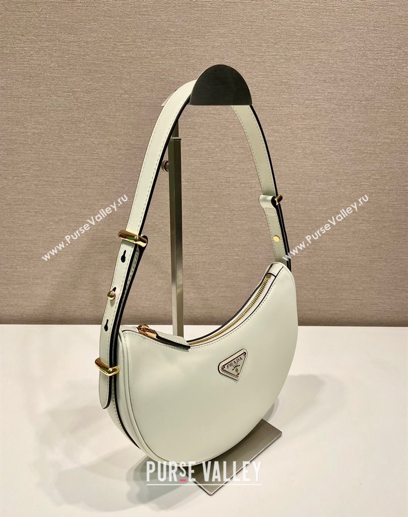 Prada Arque small leather shoulder bag 1BC194 White 2025 (YZ-250407063)