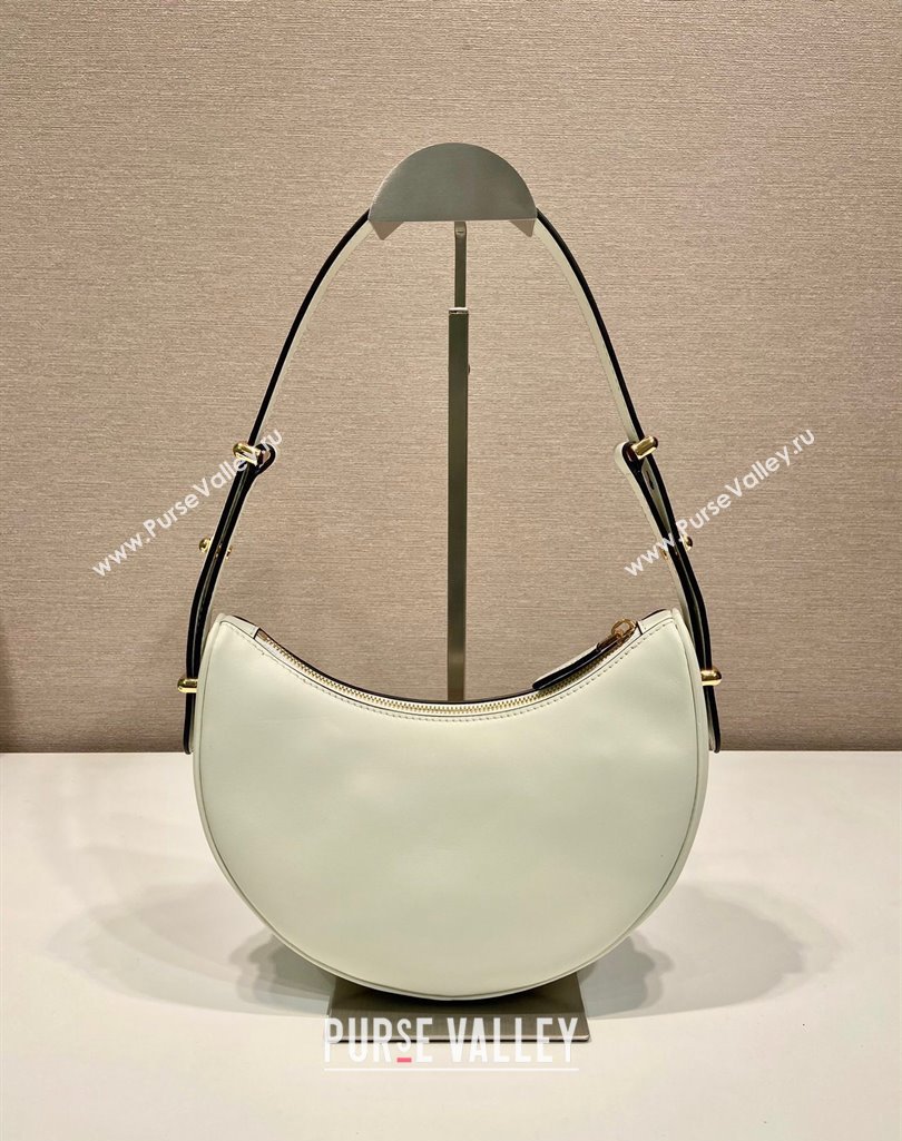 Prada Arque small leather shoulder bag 1BC194 White 2025 (YZ-250407063)