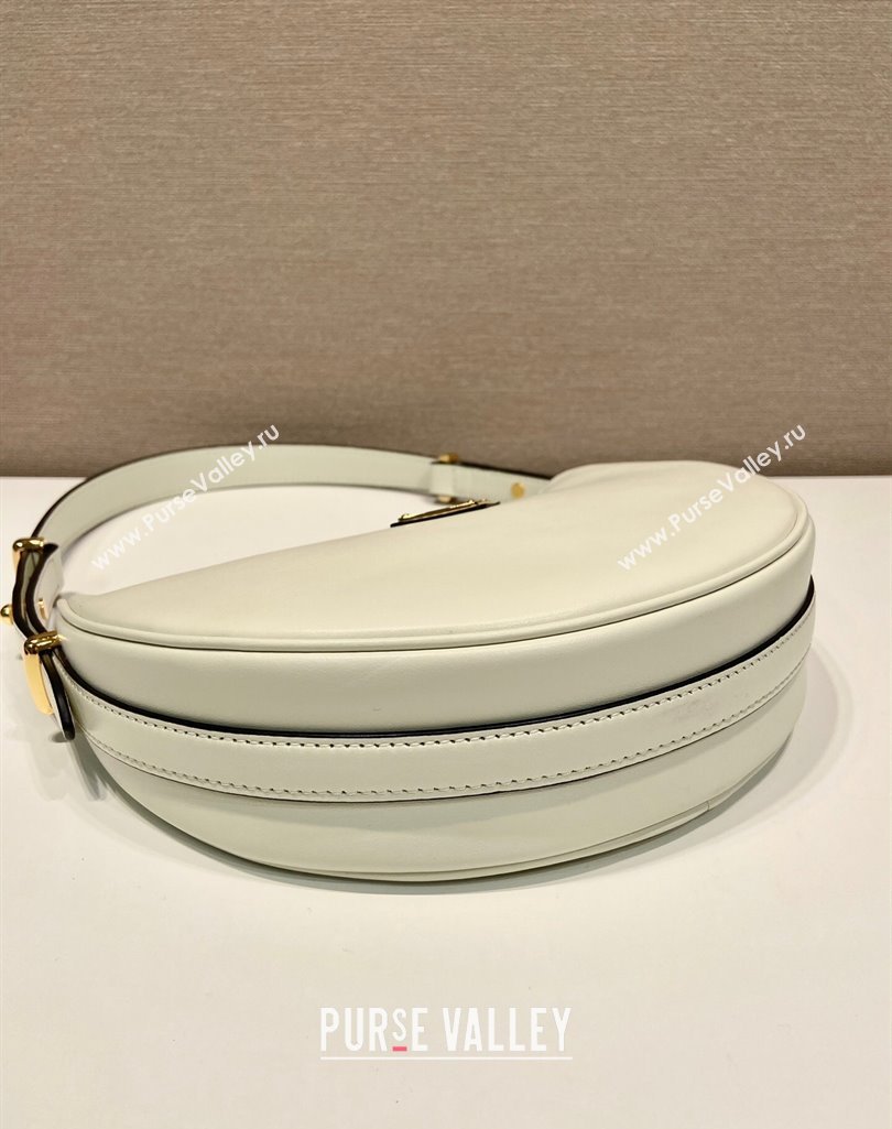 Prada Arque small leather shoulder bag 1BC194 White 2025 (YZ-250407063)