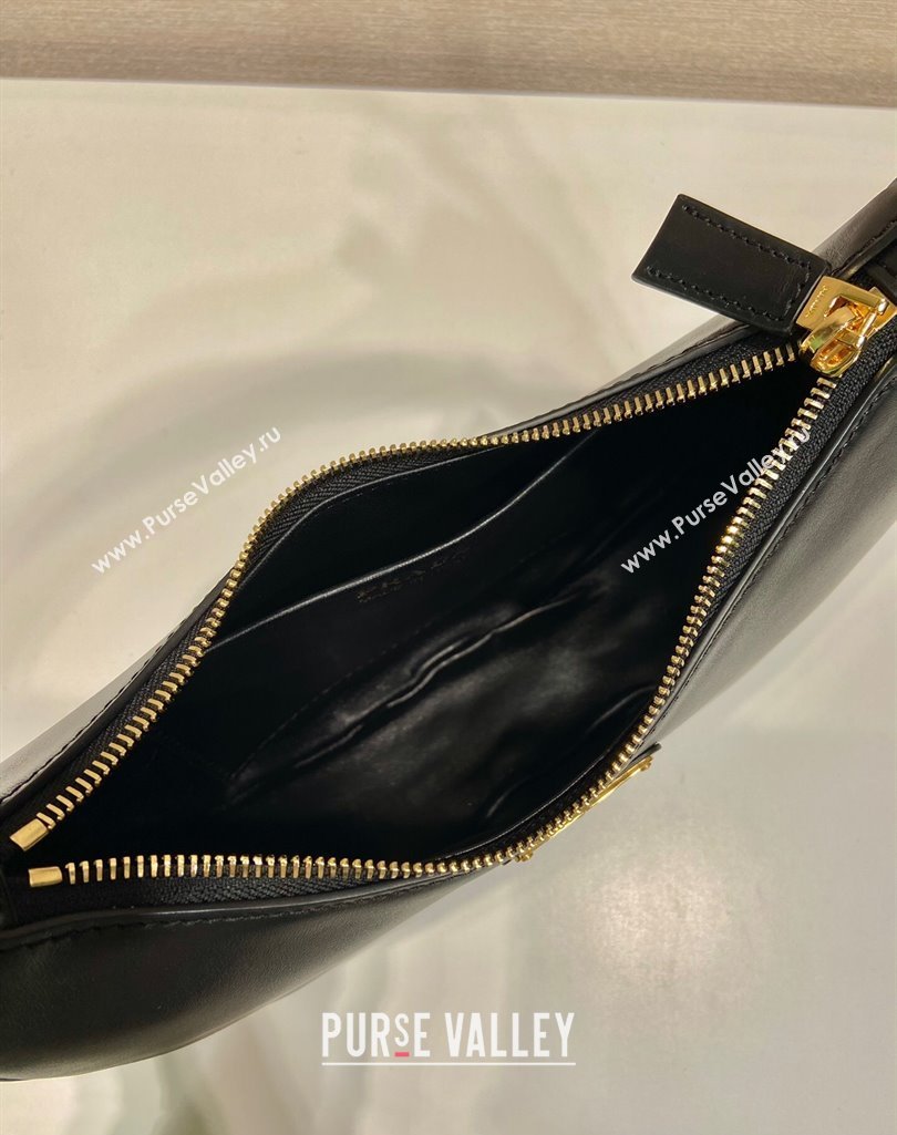 Prada Arque small leather shoulder bag 1BC194 Black 2025 (YZ-250407064)