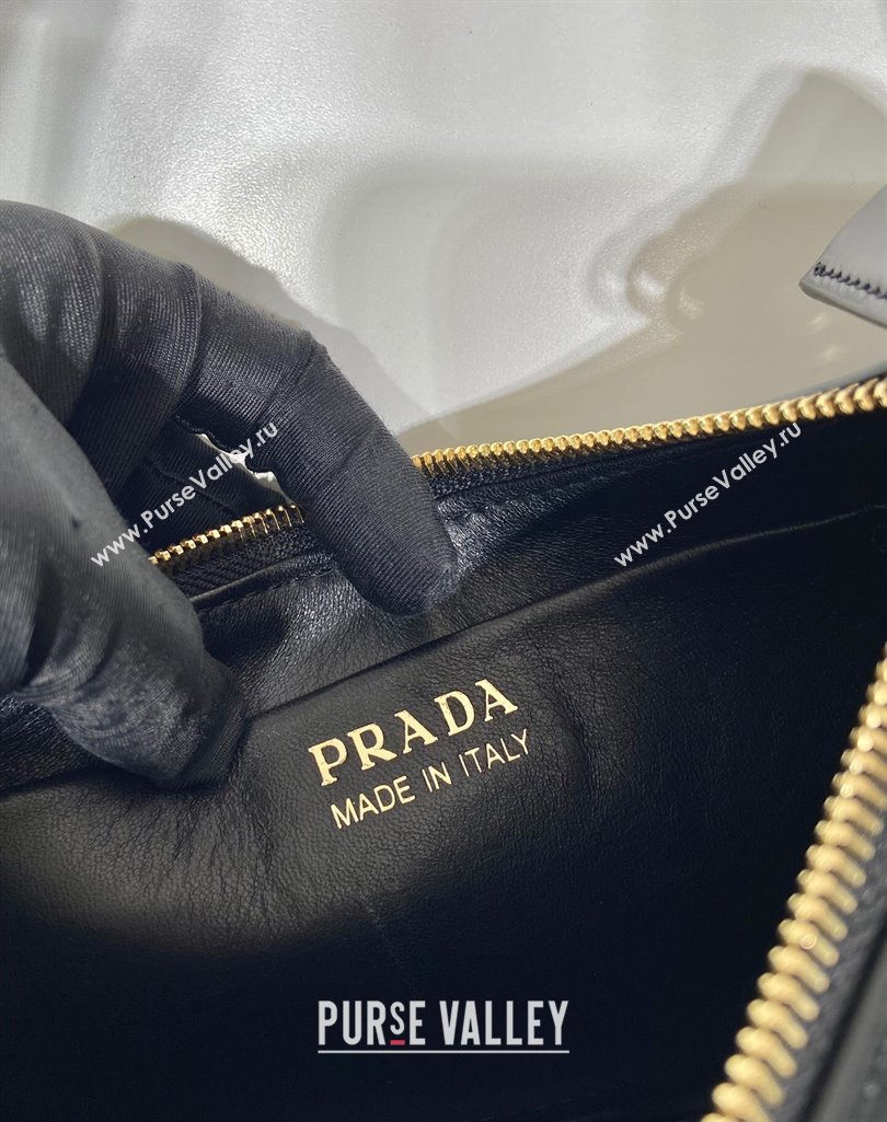 Prada Arque small leather shoulder bag 1BC194 Black 2025 (YZ-250407064)